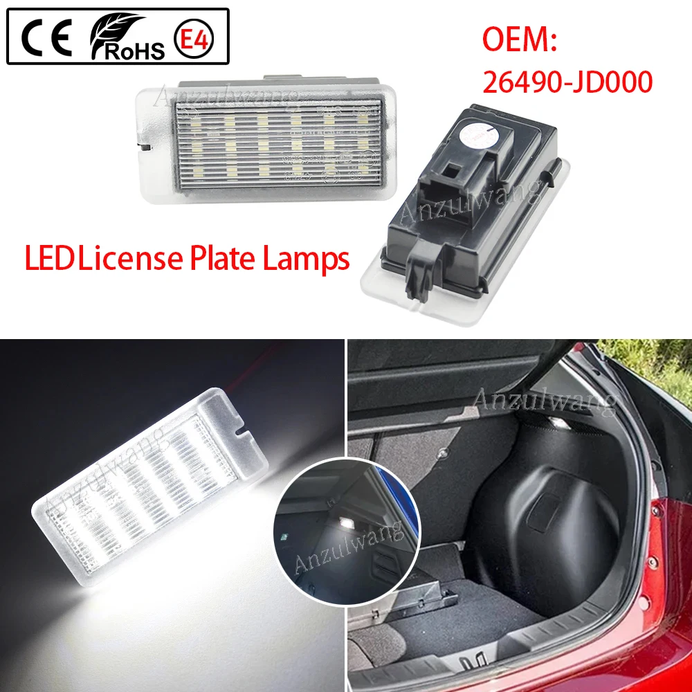 LED Luggage Compartment rear Trunk Boot Lights Fit For Nissan Qashqai J12 Juke Note Pulsar Interior Lamp