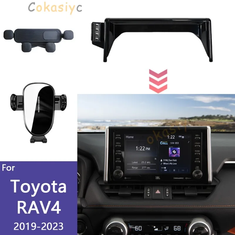 

Для Toyota RAV4 XA50 2019 2020 2021 2022 2023, держатель для телефона, автомобильный мобильный телефон, беспроводная зарядка, гравитационное крепление, автомобильные аксессуары