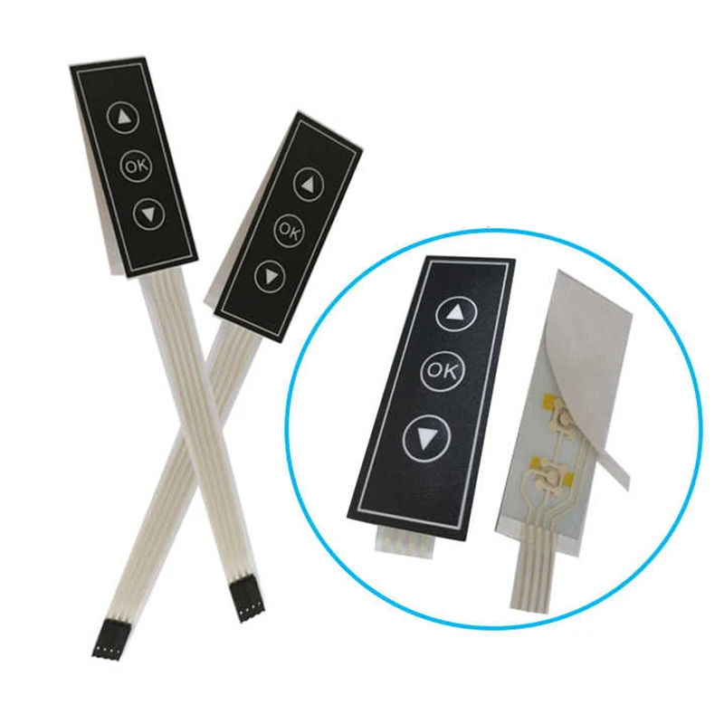 Hot！1pc 1*3 Keys Membrane Switch Matrix Keyboard Monitor Switching Keypad Control Panel 1x3 Integrated Circuits 3Key 3 Keys