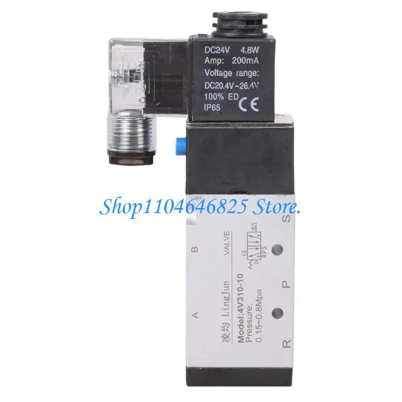 4V310-10 24V 5 Way 2 Position Control Air Solenoid Valves Replacement Pneumatic Electric Solenoid Valves Enduring