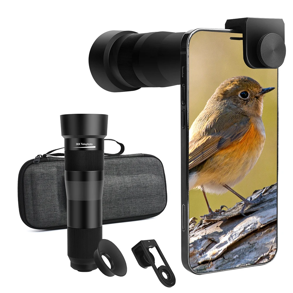 38X HD Zoom Lens Phone Telescope Monoculars With Tripod Smartphone Adapter For Iphone Sumsung Xiaomi Huawei