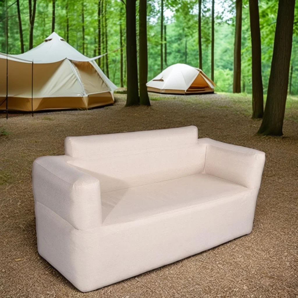 

Customized living room lazy sofa bed inflatable sofa chair TPU recliner outdoor inflatable sofa bed fabric white air modern