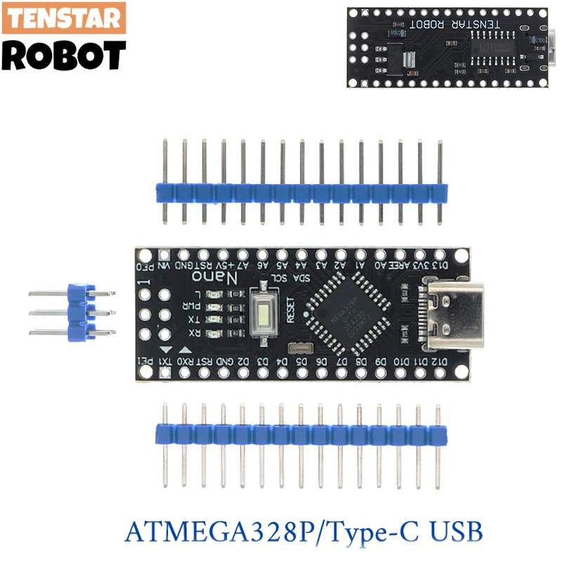 Controller Nano 3.0 con il vecchio caricatore di avvio Mini driver Micro USB CH340 di tipo C 16 Mhz ATMEGA328P