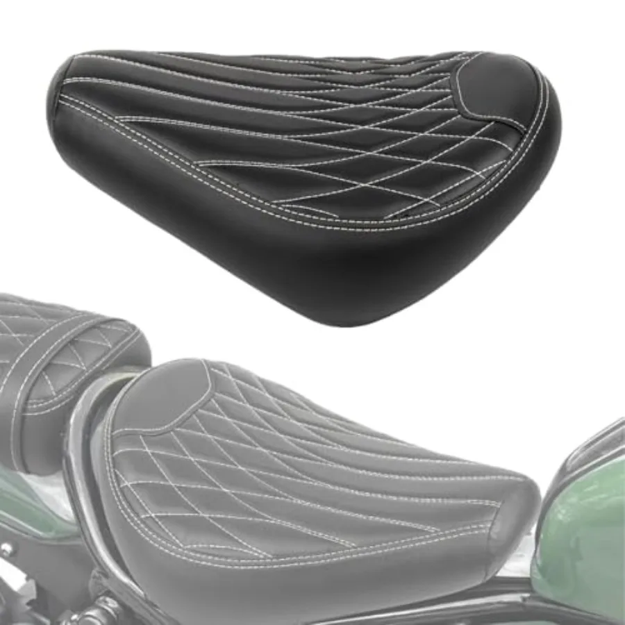 

Motorcycle Solo Seat Rider Seat Cushion Pad Compatible with Rebel CMX500 CMX300 2017-2024 Accessories, Black Diamond