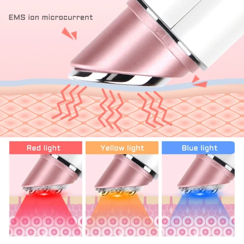 Eye Beauty Device EMS Eye Massager Red Light Sonic Vibration Eye Skin Anti Aging Face Tighten Hot Compress Remove Dark Circles