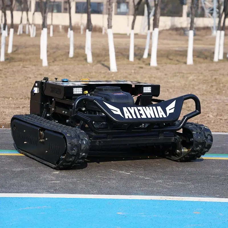 

Customized all-terrain remote-controlled mower for land development, tracked zero-rotation grass crusher