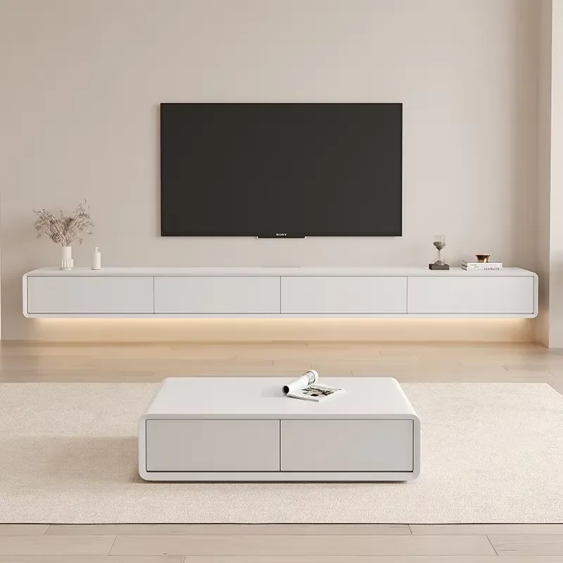 Tv Stand Modern Minimalist Home Small Apartment Floor-standing Storage Cabinet Light Coffee Table TV Cabinet Set