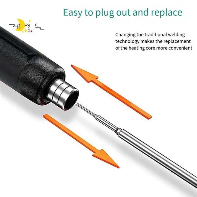 

AF95-5V Micro-USB Soldering Iron Kit,With Battery Wireless Soldering Iron Portable Electric Welding Machine Solder Pen