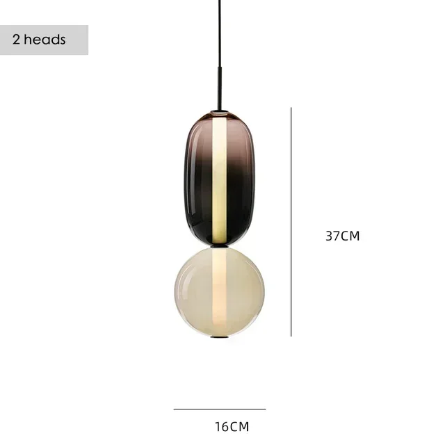 Nordic Gekleurde Snoep Hanglampen Koffiewinkels Restaurants Kunst Glazen Hanglampen Decoratieve Bar Verlichtingsarmaturen