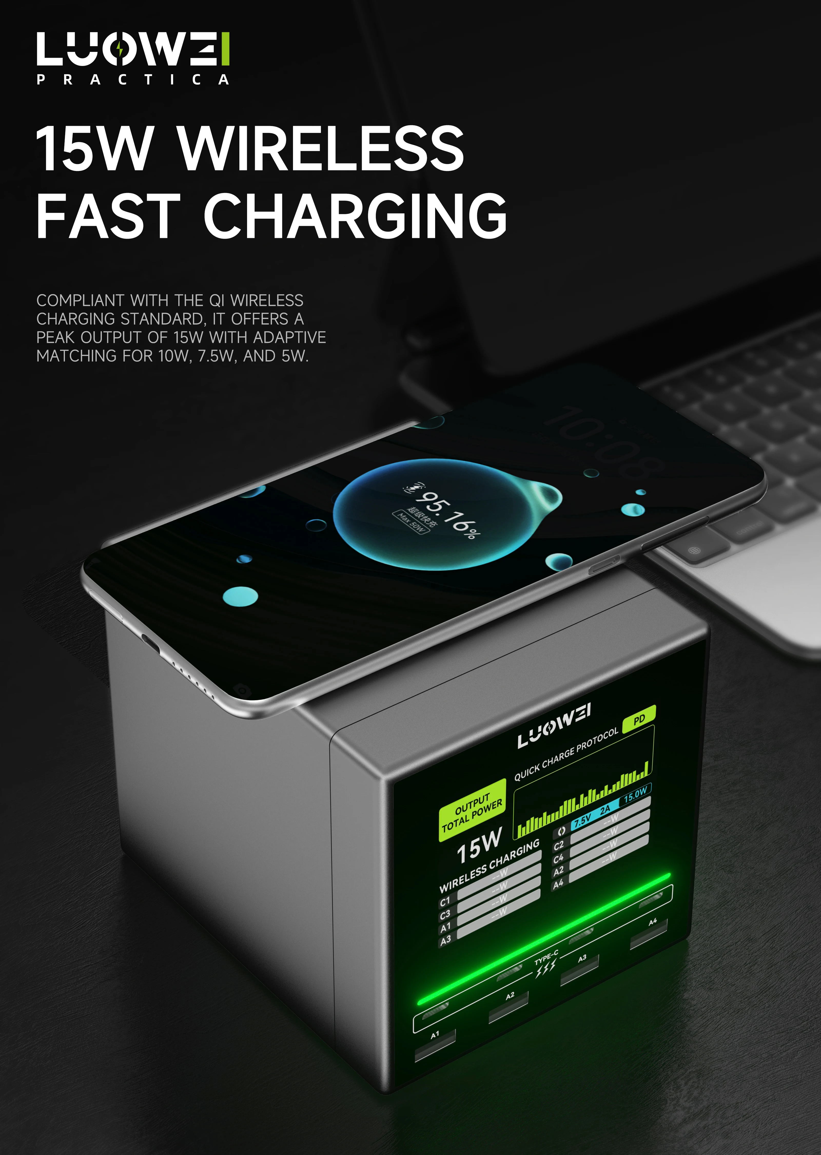 LUOWEI LW-U1 Paptor Charger/Fast Charger/Mobile phone fast charger station/Charging for Multiple Devices/Mobile repair tools