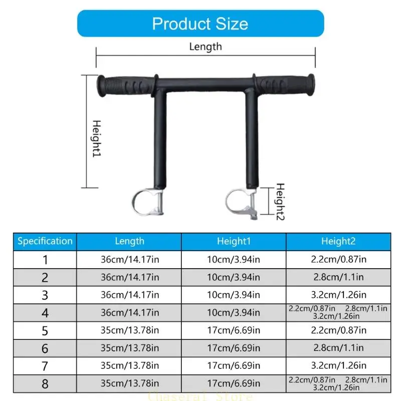 E7CE Double Tube Strollers Handle Extender for Baby Carriages Comfortable Extension Bar with 1pc/3pcs Clip Easy Installation