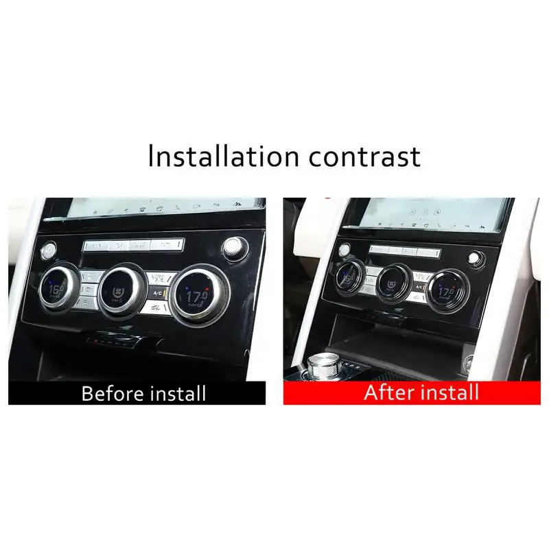 4Pcs Aluminum Alloy For Land Rover Discovery 5 L462 LR5 2017 -2020 Car air conditioner volume knob ring sticker car accessories