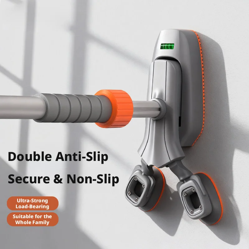 Home Gym Wall-Mounted Portable Foldable Lightweight Pull-Up Bar Easy Install Adjustable Width Chin-up No-Screw Horizontal Bars view 2