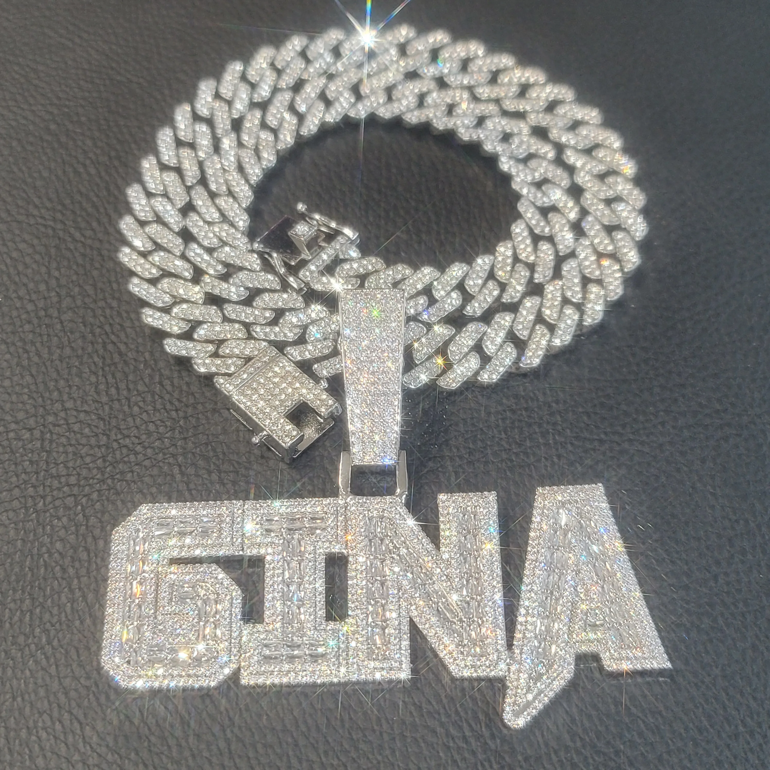 

Персонализированный кулон с полным бриллиантом и именем залог, ожерелье со льдом и квадратными камнями, буквами и кубинской цепочкой, ювелирные изделия в стиле хип-хоп, подарки