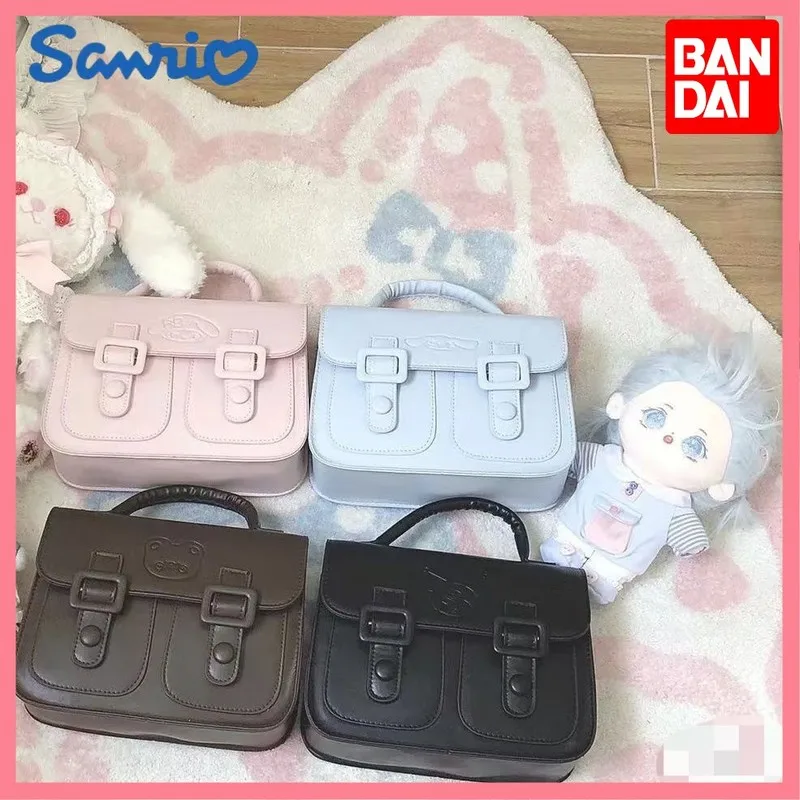 Hot śliczne Sanrio Melody Kuromi Cinnamoroll torba na ramię Pu skóra Kawaii Crossbody paczka torebka torba urodziny dziewczyna prezent