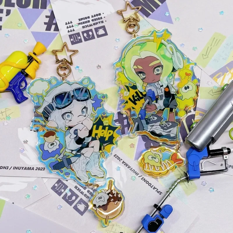 In Stock Jet Fighter スプラトゥーン Splatoon Battle Group · Drip Glue Acrylic Pendant Fan Peripheral