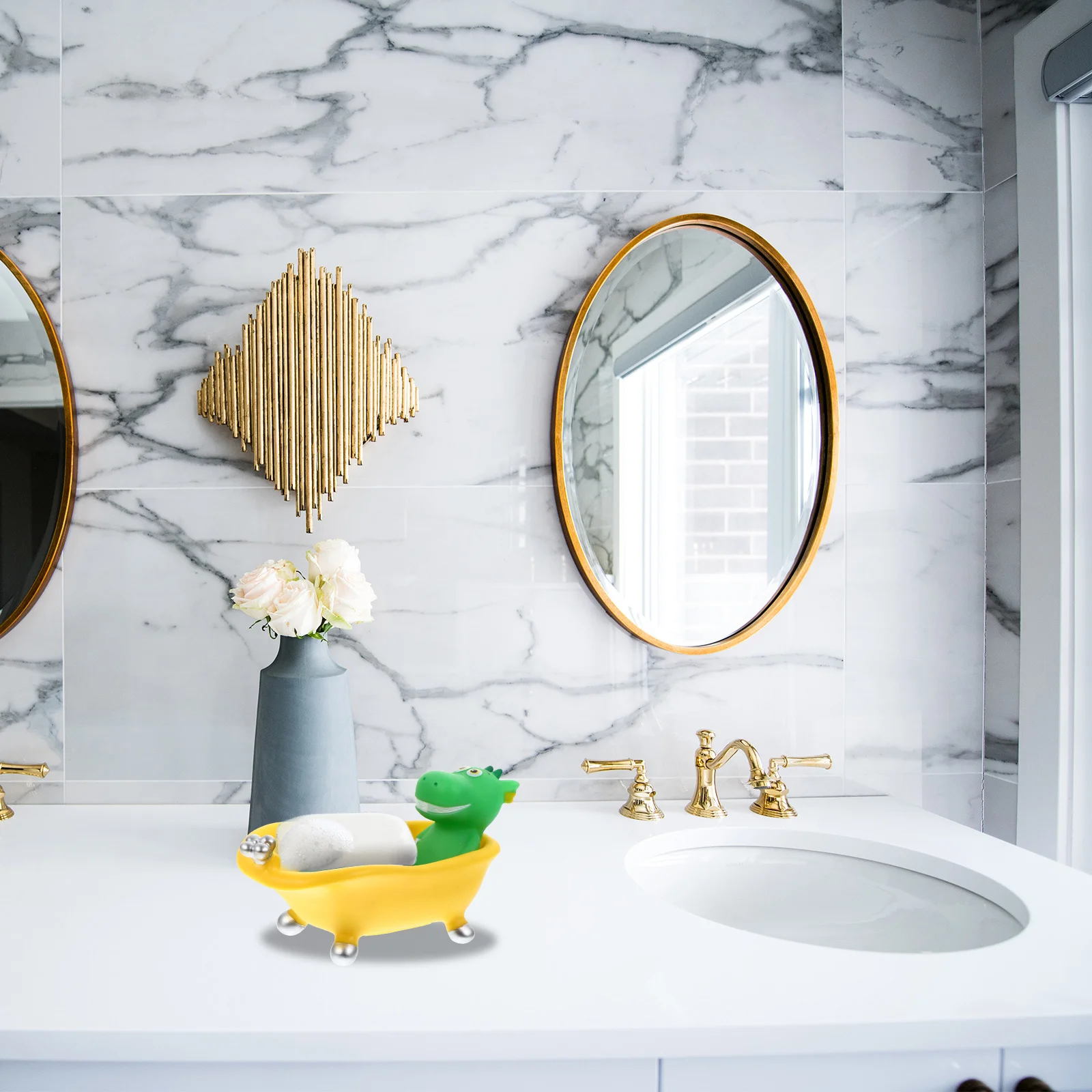 

1 pc Dinosaur Soap Box Cartoon Animal Drain Holder Bathtub-Shaped Storage Container For Sponge Soap Household Organizing Case