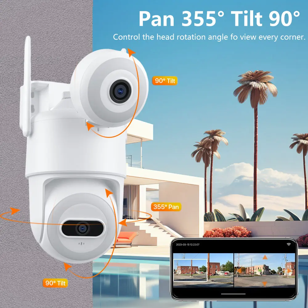 H.265 3MP 6MP Wireless CCTV System Audio bidirezionale impermeabile PTZ WIFI telecamera di sicurezza IP 8CH NVR Kit di videosorveglianza Icsee APP