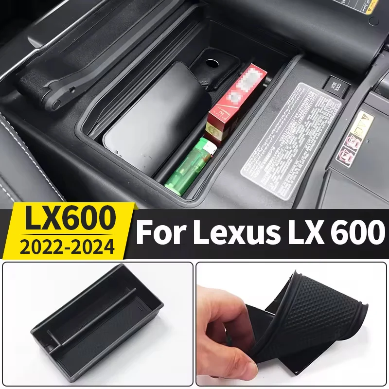 For Lexus LX600 LX 600 2022 2023 2024 LX500D Upgrade Interior Decoration Accessories Armrest Storage Box Partition Bracket Tray