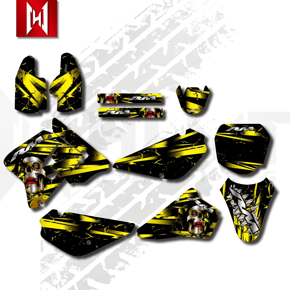 Motorcycle Stickers GRAPHICS & BACKGROUNDS DECALS LABELS Fit For SUZUKI RM85 2002 2003-2008 2009-2012 2013 2014 2015 Custom