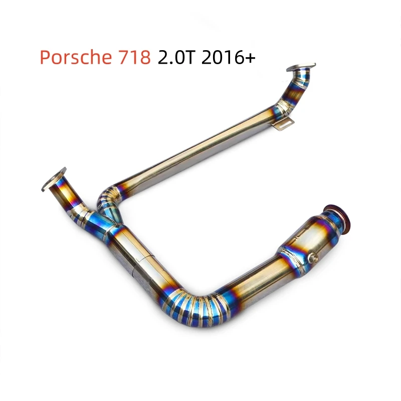 Exhaust Pipe for Porsche 718 2.0T 2016+Performance  Exhaust System Titanium Alloy Exhaust Downpipe Manufacturer Direct Downpipe