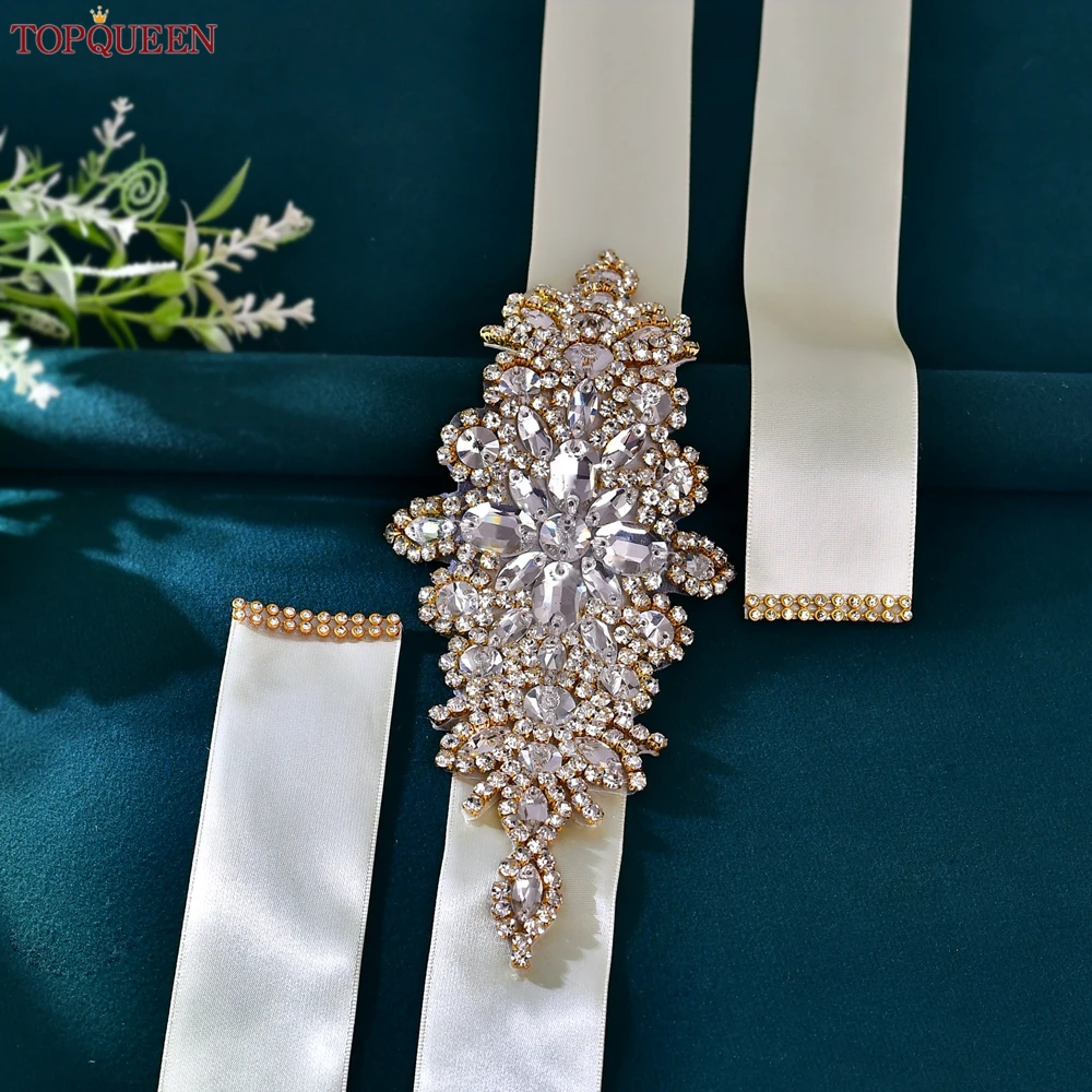 TOPQUEEN золотой пояс, женские свадебные аксессуары, марокканский кафтан, пояс для свадебного платья, украшения, пояс для вечеринки, выпускного вечера, S01