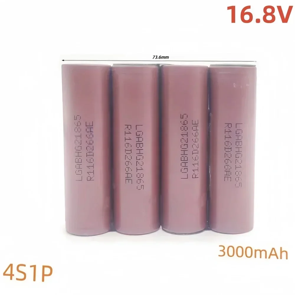 Customized 18650 HG2 3000mAh 30A battery, screwdriver drill lithium-ion battery 2S1P 3S1P 4S1P 5S1P 6S1P 7.4V-25.2V