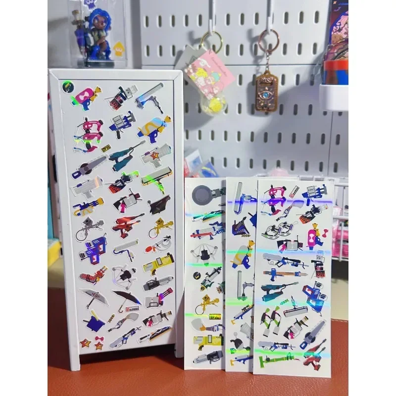 Jet Fighter Splatoon3 Peripheral Locker Stickers Game Animation Model Collection Toy Gift DIY