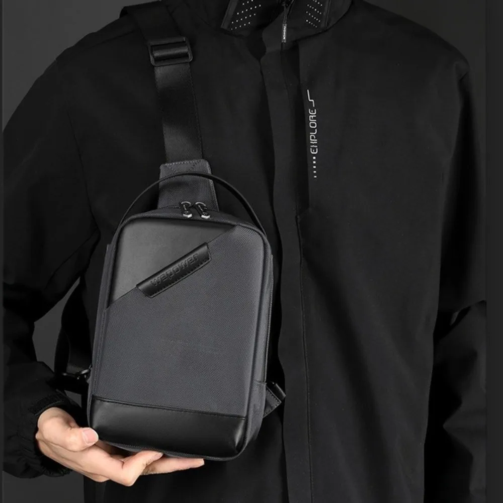 

Portable Large Capacity Chest Bag Nylon Casual Waist Bags Multifunctional Sport Crossbody Bag Men