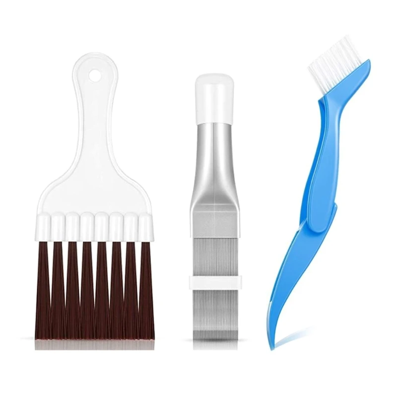 

3 Pieces Cleaning Brush Set Condenser Cleaning Comb and Coil Brush Versatile Cleaning Tools for Household Devices