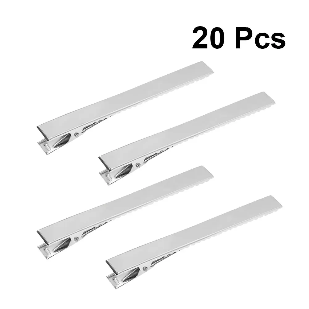 

20 шт., металлические зажимы для утконоса, 9,6 см, тонкие прочные секционные заколки для волос, сушка феном, зажим для ухода за салоном, зажим для утконоса, заколка для волос «сделай сам»