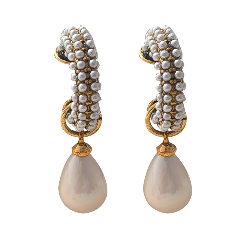 Fashion Jewelry Elegant Temperament Simulated Pearl Dangle Earrings For Women Female Gifts Delicate Design Ear Accessories