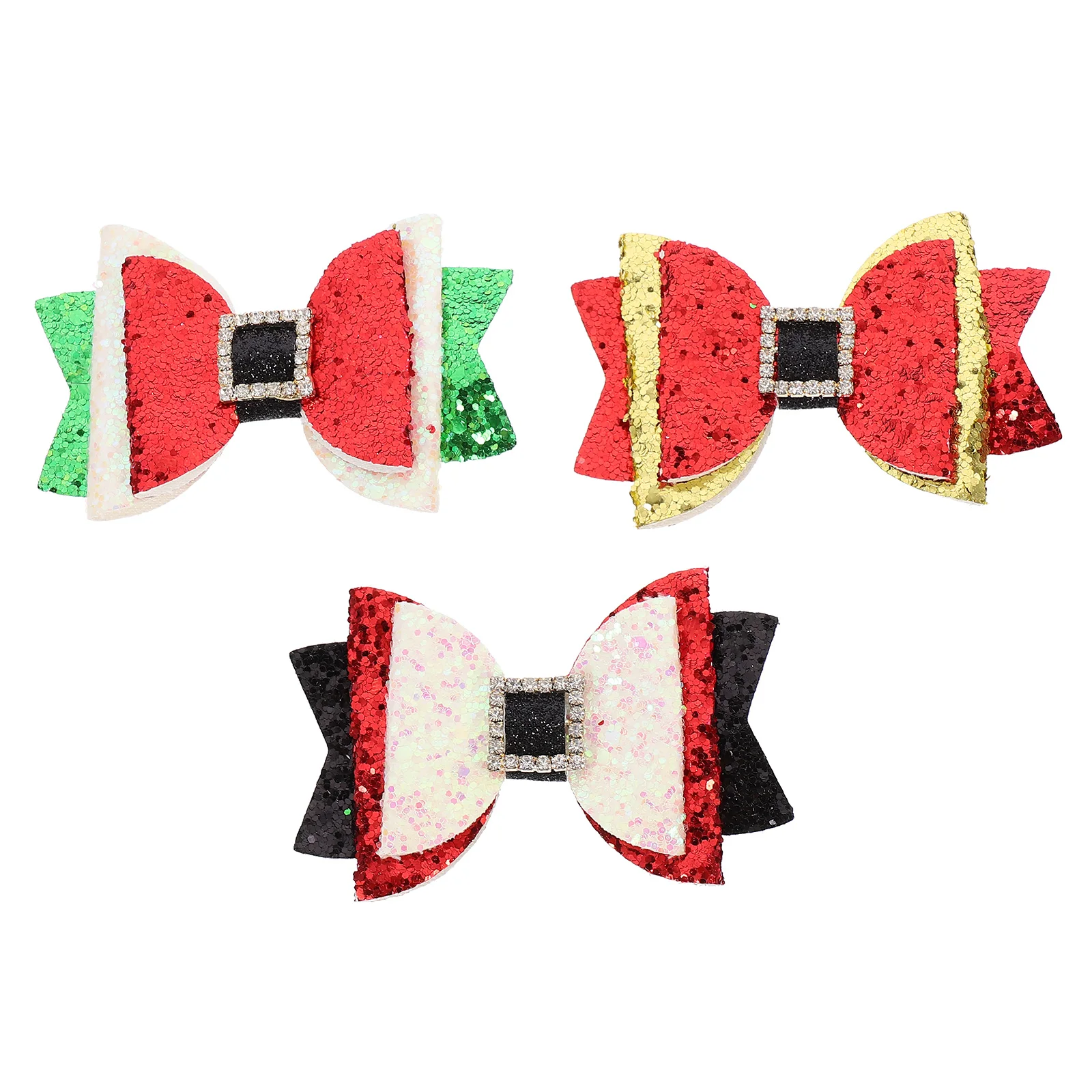 

3 Pcs Bow Hair Clip Accessories for Decorate Hairpins Clips Christmas