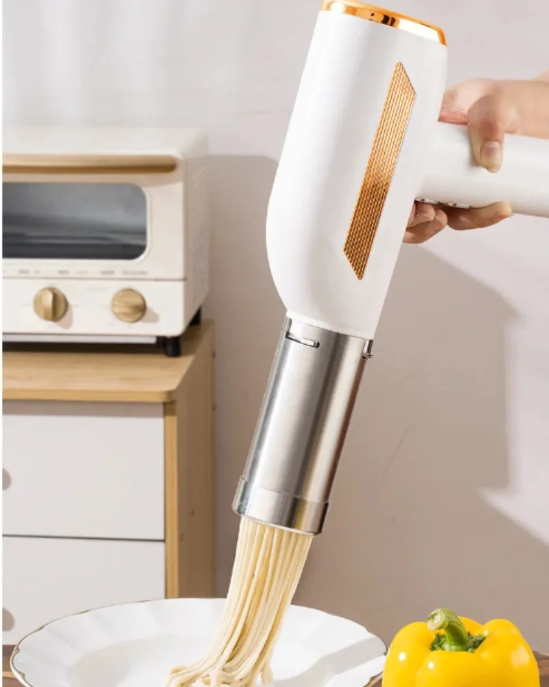 ماكينة صنع المعكرونة اللاسلكية المحمولة بزر واحد، ماكينة صنع المعكرونة الكهربائية المحمولة، أداة المطبخ المنزلية