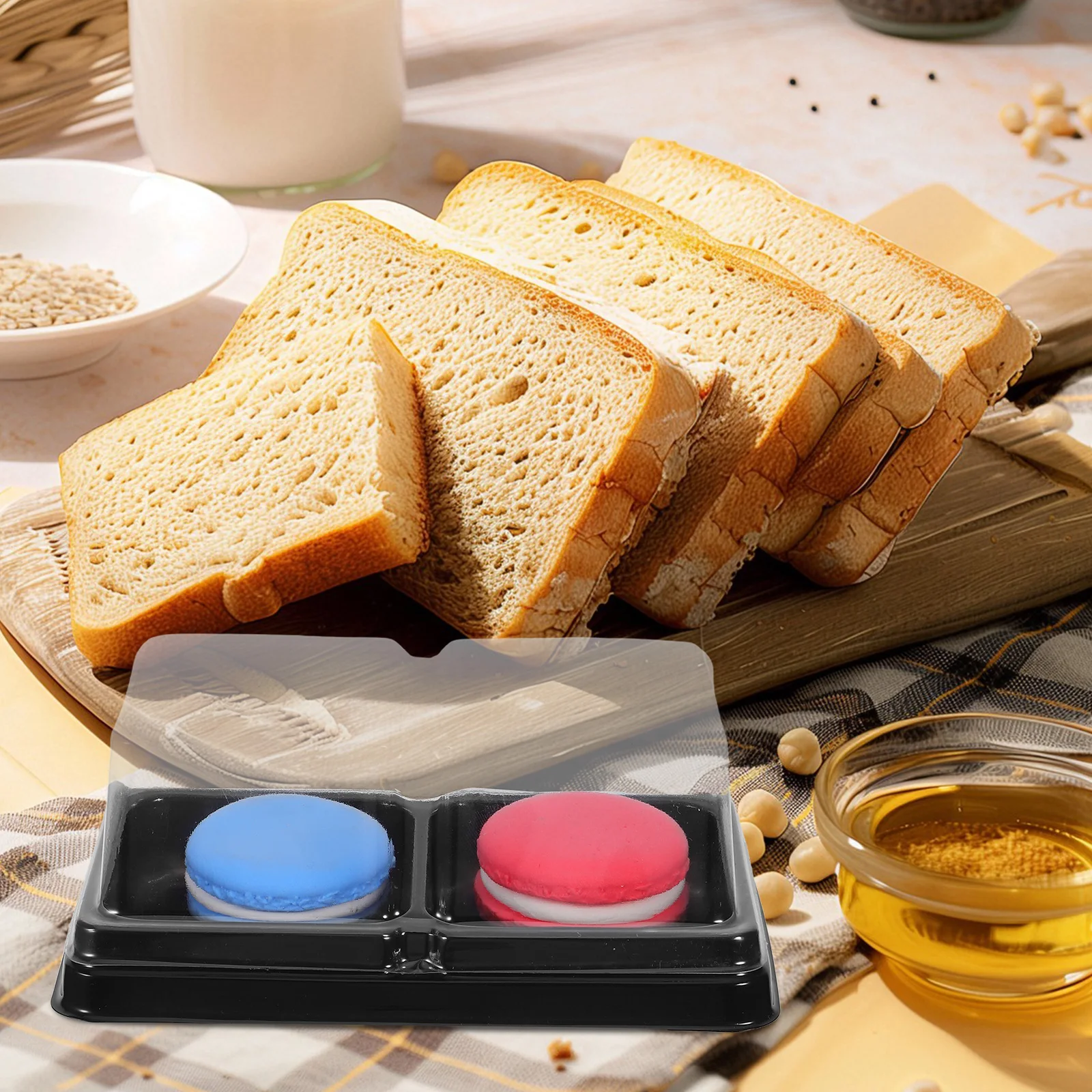 

100 Pcs Baking and Fresh-keeping Box Container Holder with Covers Transparent The Pet