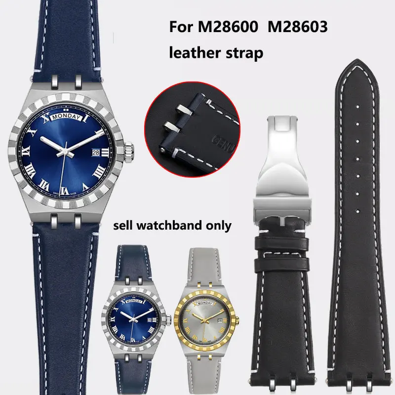 

24mm cowhide strap forTu-dor Royal series M28600/M28603 modified watch strap for41mm dial watchband accessories