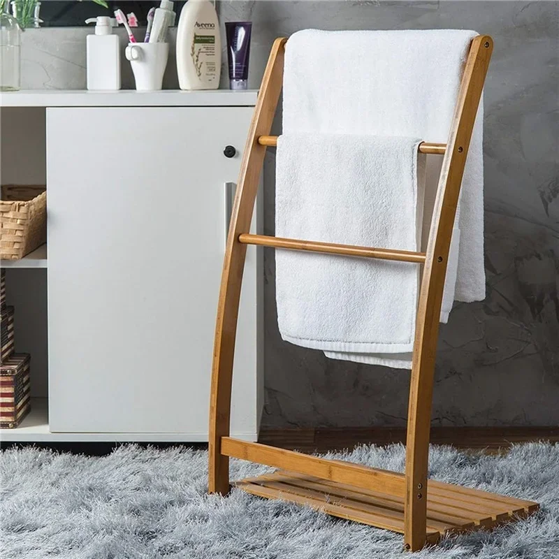 Bamboo Floor Clotheshorse Indoor Clothes Dryer Rack Towels Hanging Rack Bamboo And Wood Stable Ground Clothes Hanger