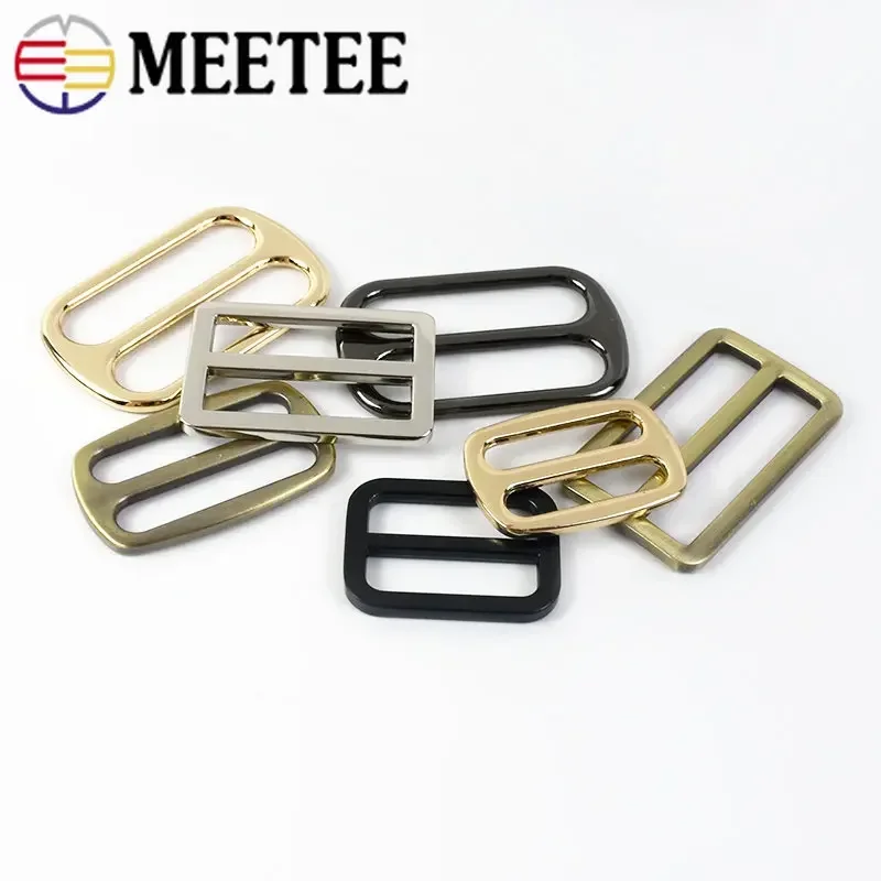 5/10Pcs 25/32/38/50mm Metal Buckles Bag Tri Glide Ring Buckle Webbing Straps Belt Adjuster Clasp Hooks DIY Hardware Accessories