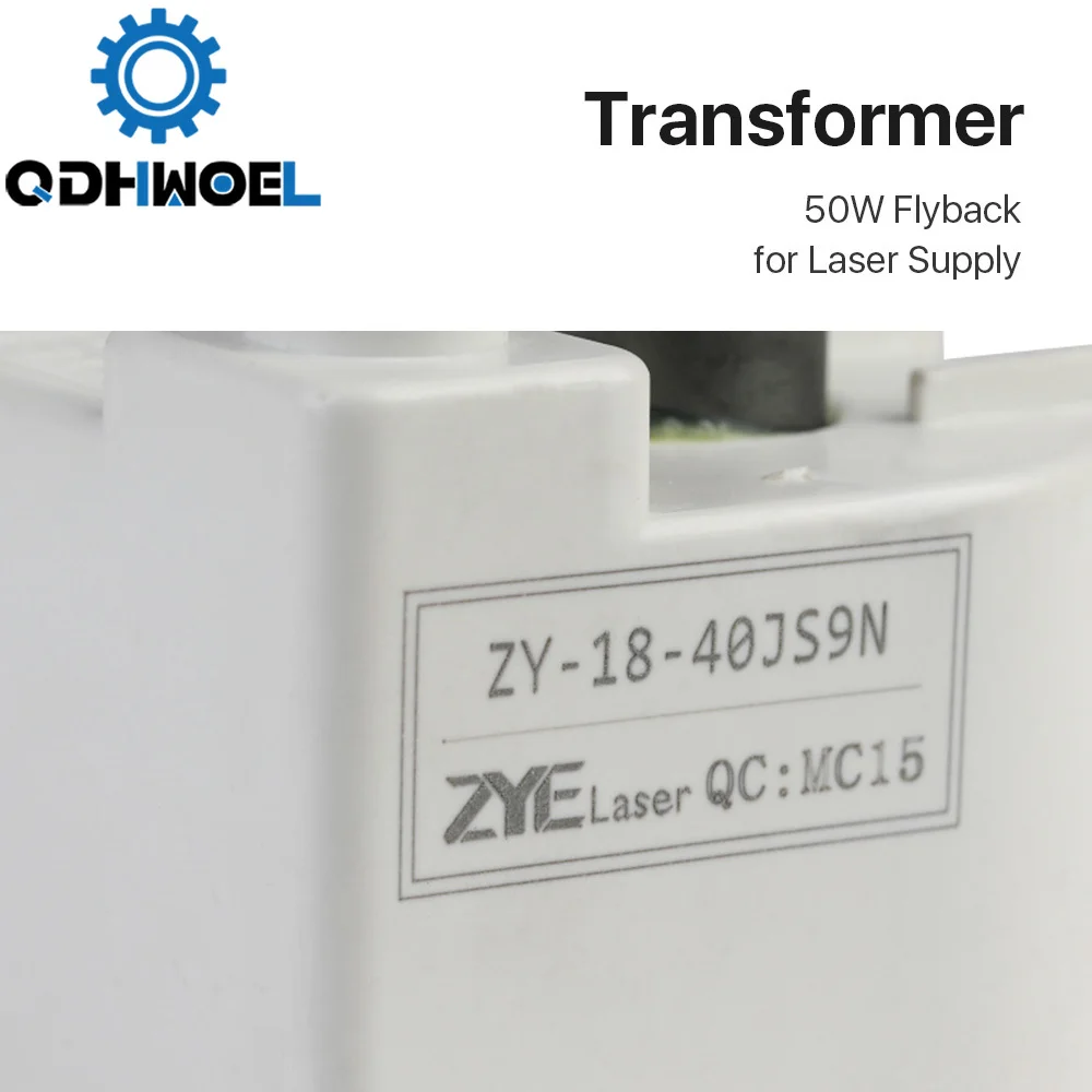 Transformador Flyback de alto voltaje QDHWOEL 50W para fuente de alimentación láser CO2 PSU MYJG-50W