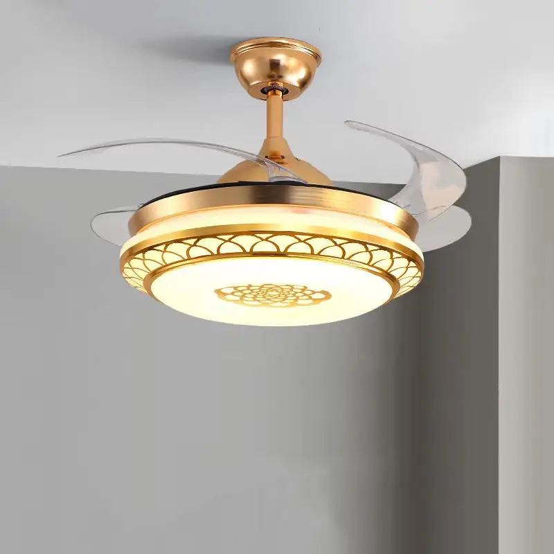 Frequency Conversion Ceiling Fan Lights Invisible Led Fan Light Living Room Bedroom Dining Room Ceiling Fan-Style Ceiling Lamp
