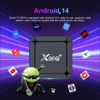 X96Q RK3518 Smart TV BOX Rockchip RK3518 Android 14 100M LAN USB3.0 4K WIFI6 Google Media Play Set Top Box
