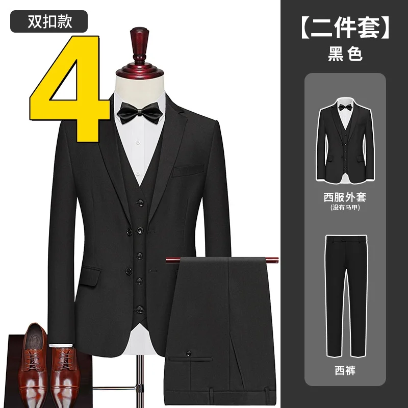 

M11061 Men's grey striped suit business formal casual