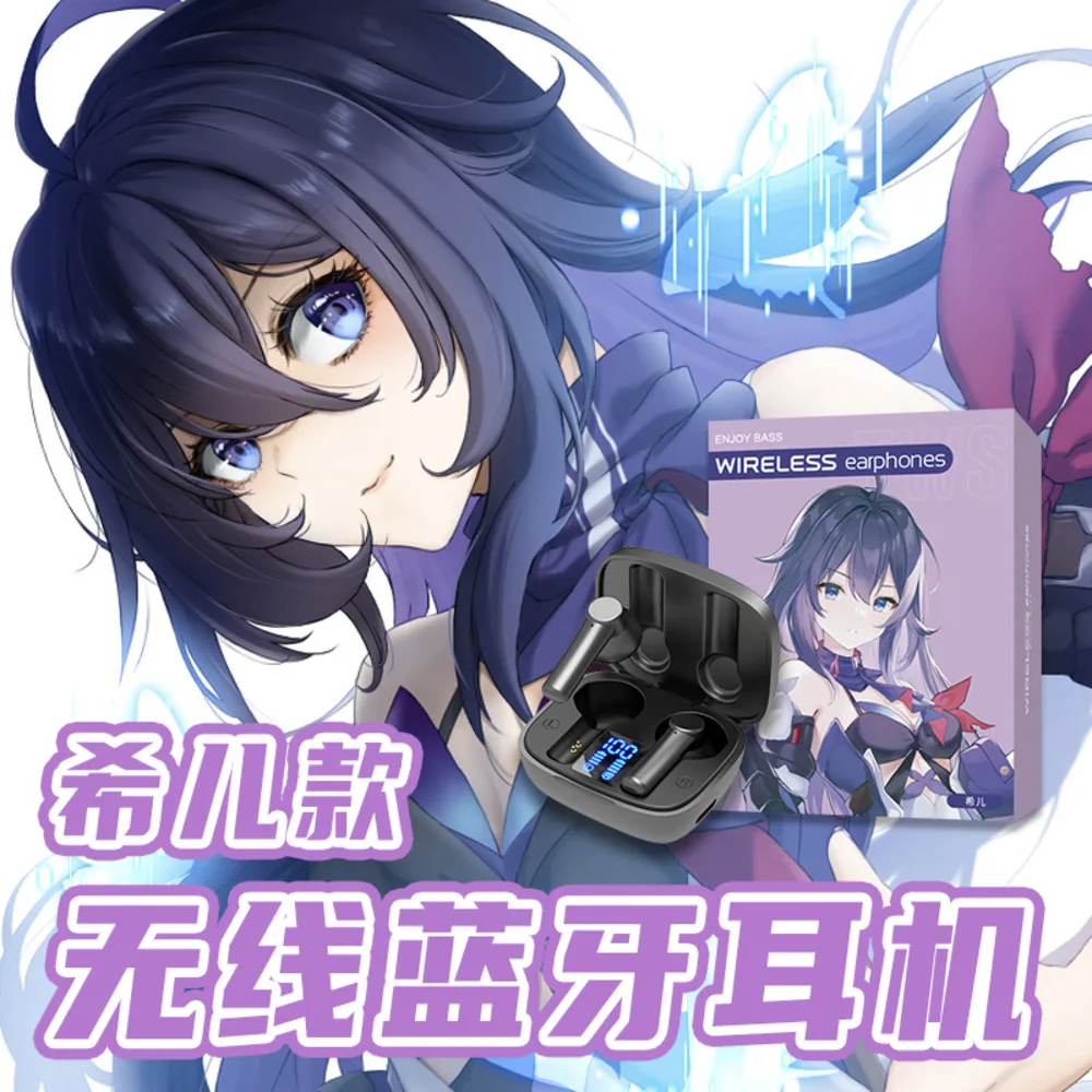 Gioco Anime Honkai: Star Rail Sier Wolf Seele Moda In-Ear Auricolare wireless Touch Control Cuffie Bluetooth Regalo per studenti