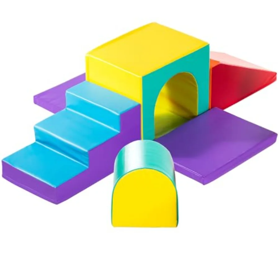 

Игровой набор для малышей – мягкие блоки для лазания из пены – безопасное мягкое игровое оборудование – отлично подходит для всех возрастов