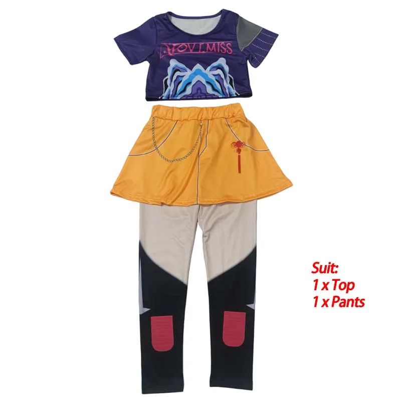 

K-Pop Rumi Mira Zoey Costume Demon Hunters Cosplay Costumes Suit 3D Print Halloween Dress Up Stage Performance Outfits