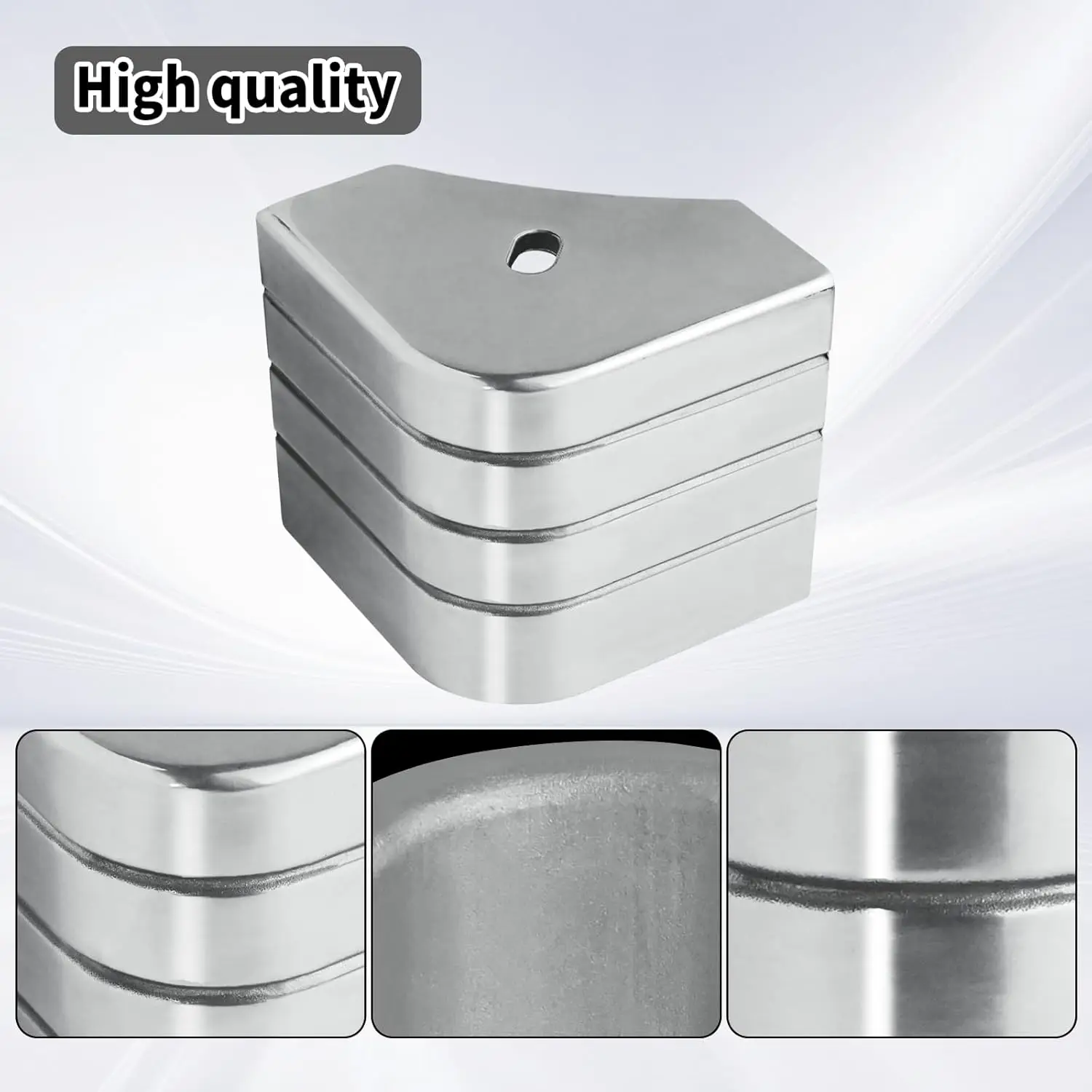 Pontoon Boat Corner Caps Heavy Duty Aluminum Boat Corner Caps 90 Degree Rounded Deck Hardware For Home Users Professionals