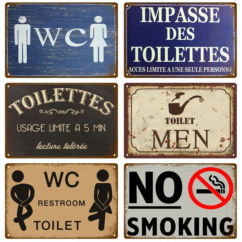Wc Toilet Tin Sign …