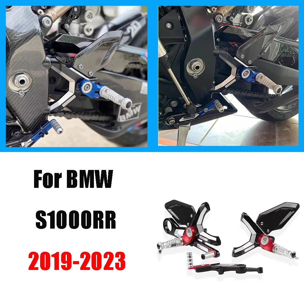 S1000RR 2023 Motorcycle Foot-Peg Set Right And Left For BMW S1000RR 19-23 M Performance Parts CNC Adjustable Rear Set Foot Rest