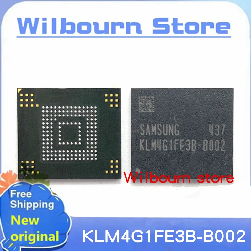 10PCS/LOT 100% NEW KLM4G1FE3B-B001 KLM4G1FE3B-B002 EMMC BGA-153 4G mobile phone chip