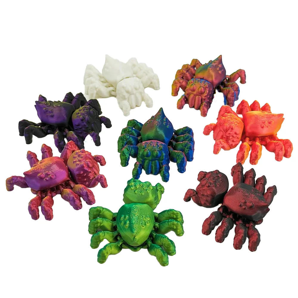 3D Printed Toys Insects Spider Figures Multi-joint Model Ornament Realistic Decorations Relieving Desktop Novelty Kids Gifts Toy